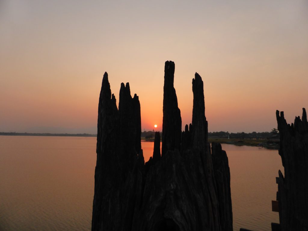 Sunrise from Ubein Bridge, Mandalay