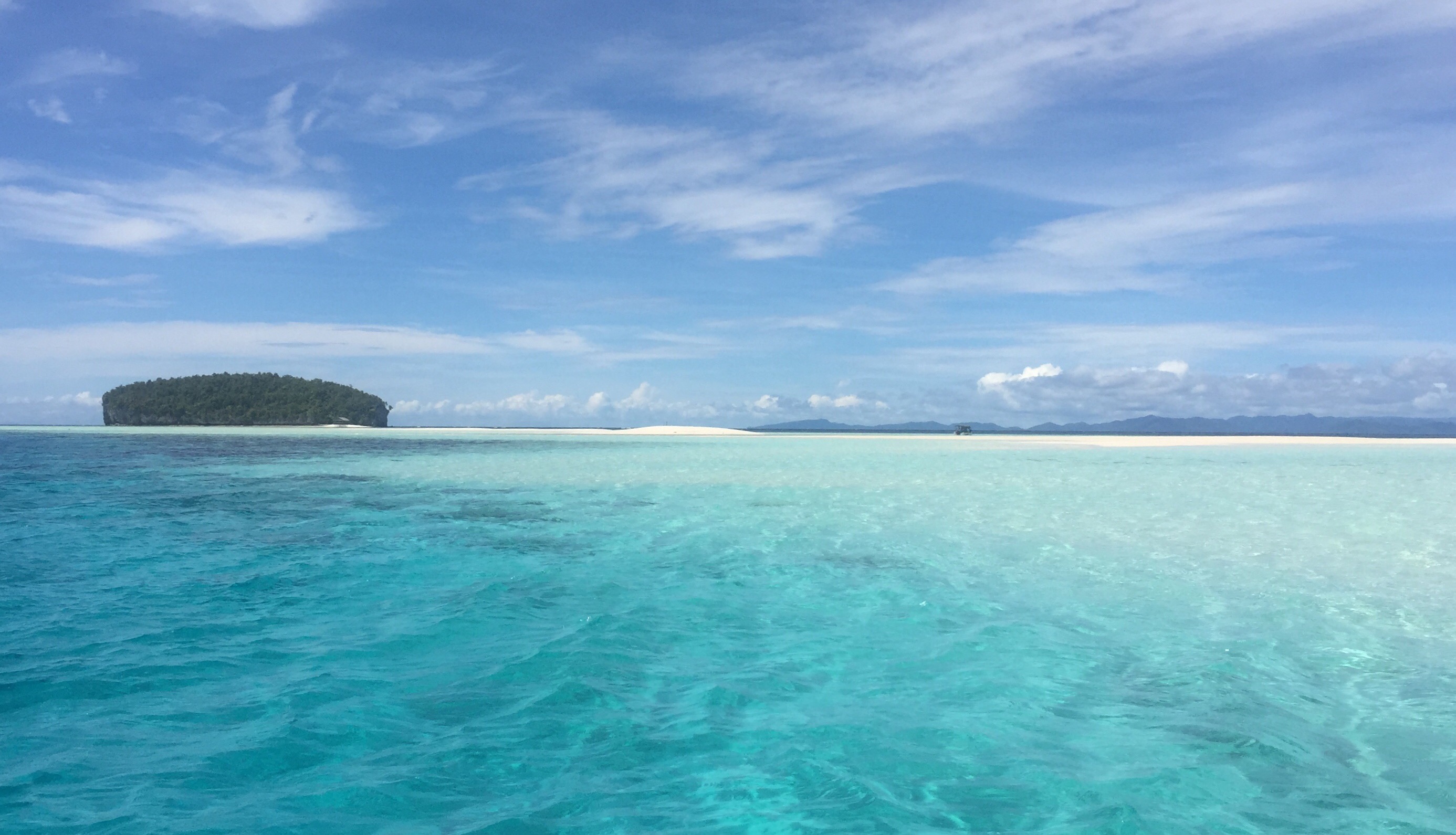 Kri floating island Raja Ampat, indonesia