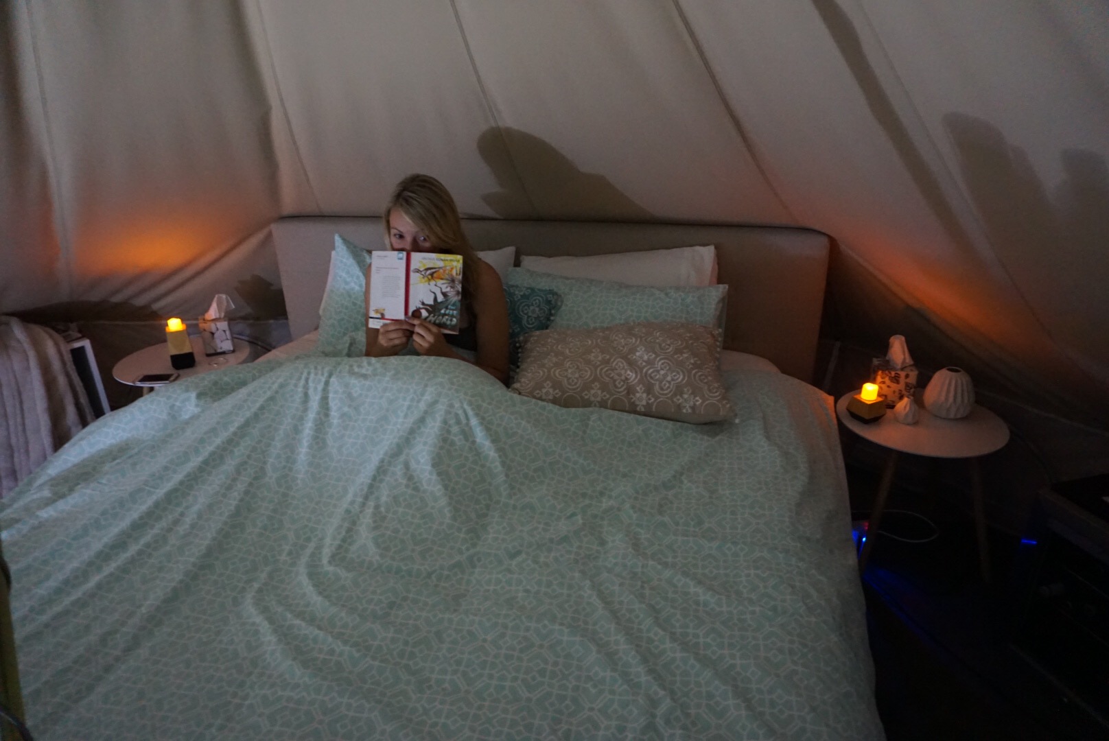 bed time glamping