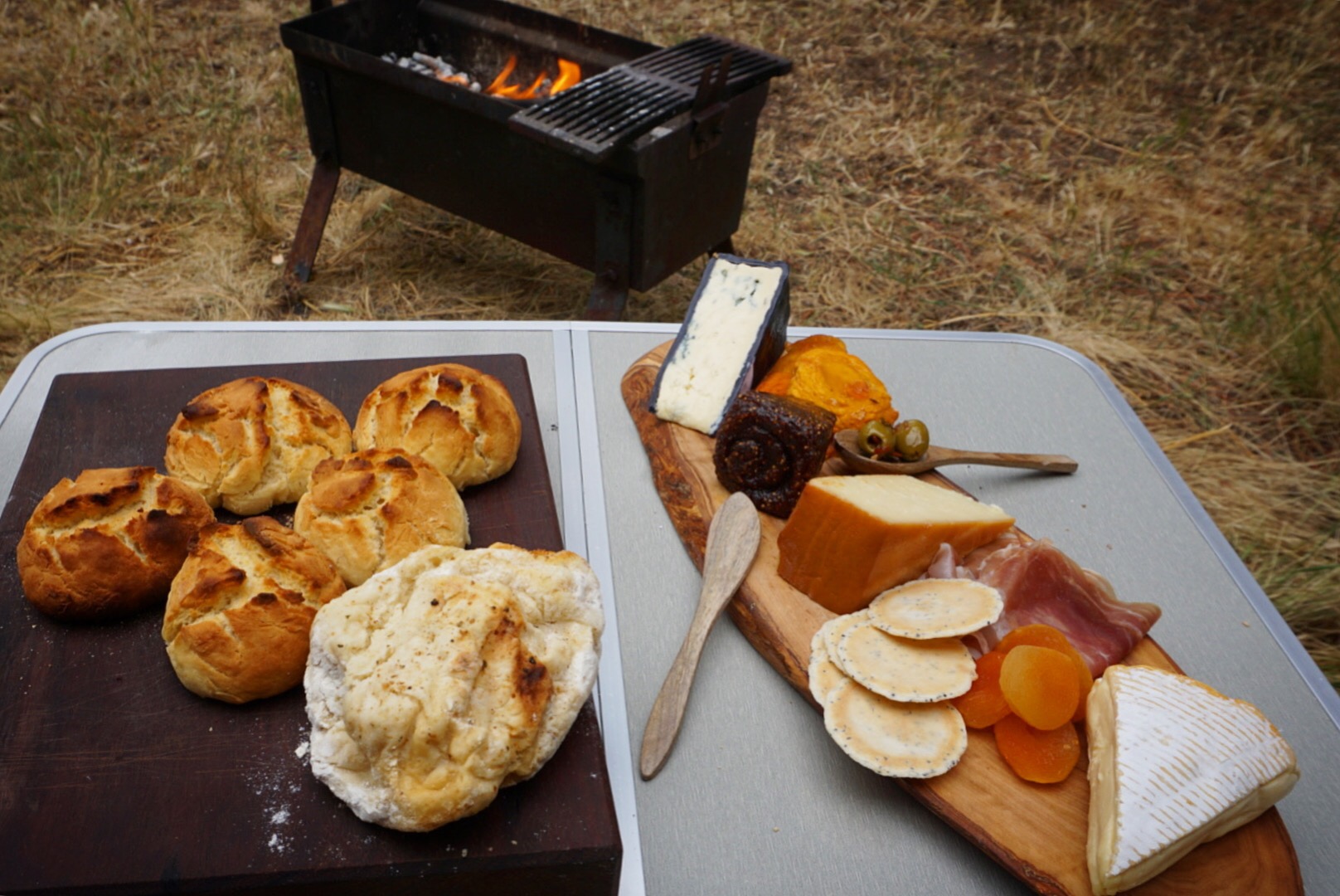 Campfire cheeseboard Traveling Honeybird