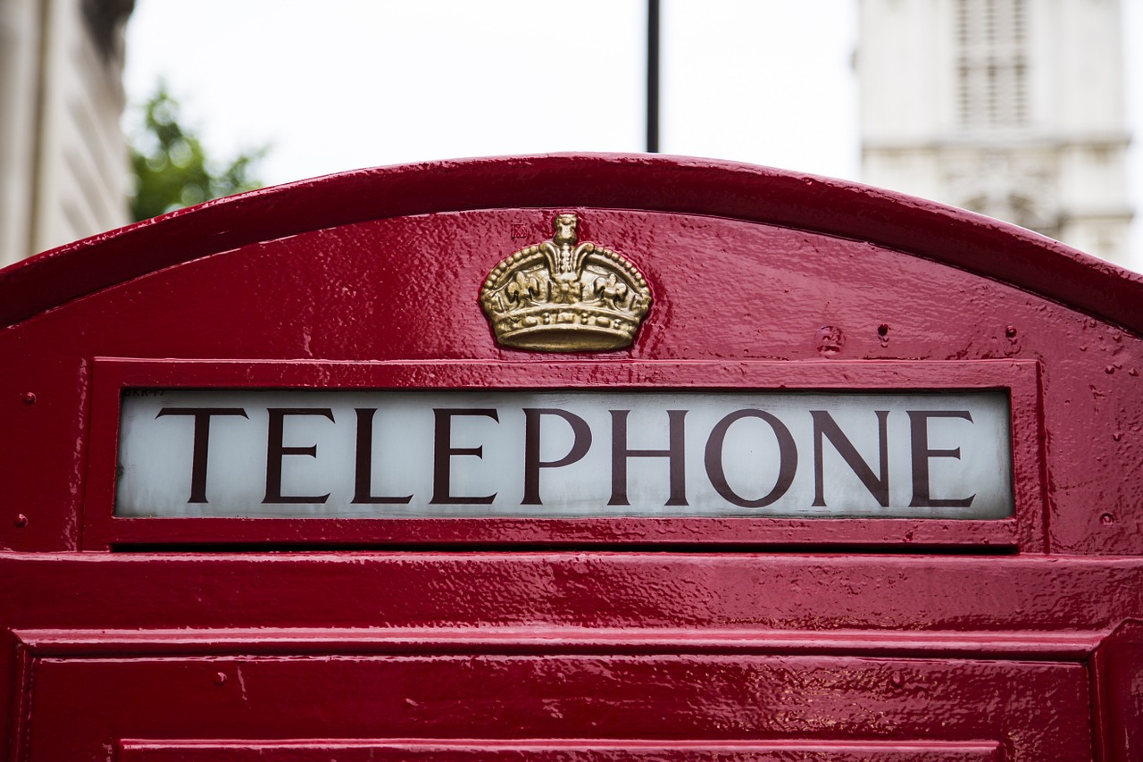 top of a red phone booth in london