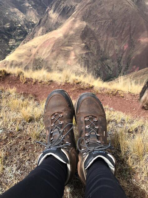 Ahnu boots in Peru