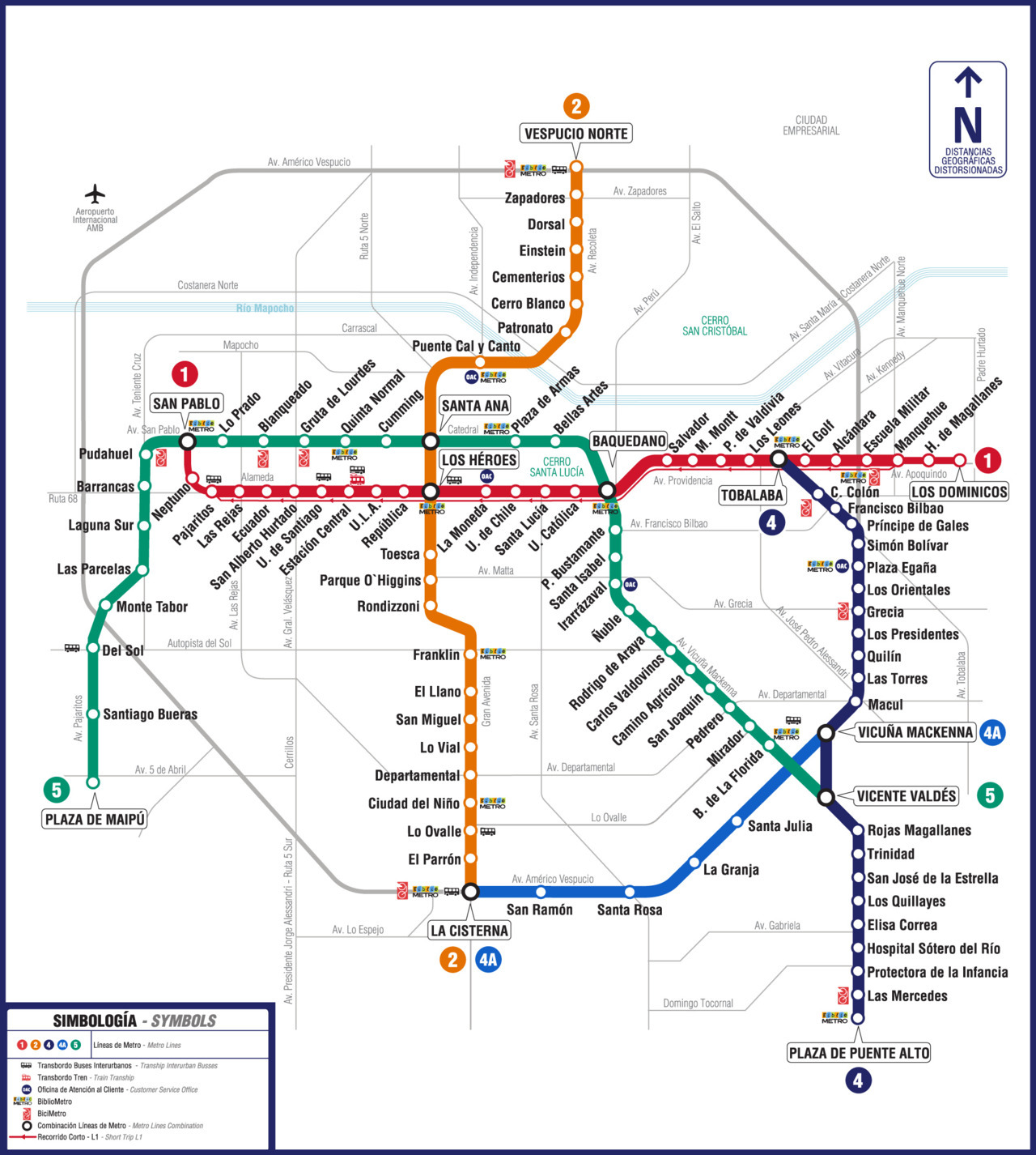 Santiago map