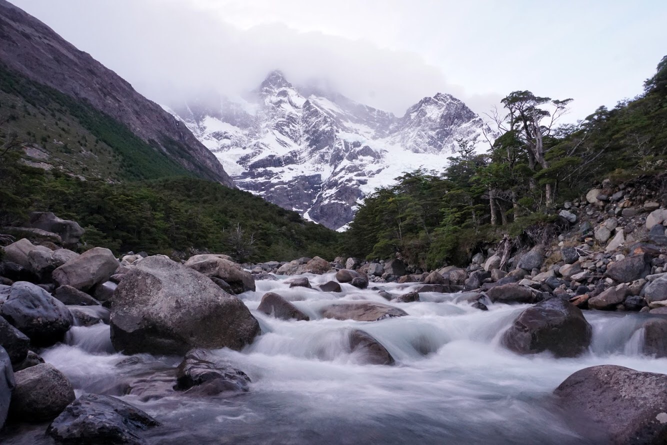 Mountain stream in Torres Del Paine Patagonia
