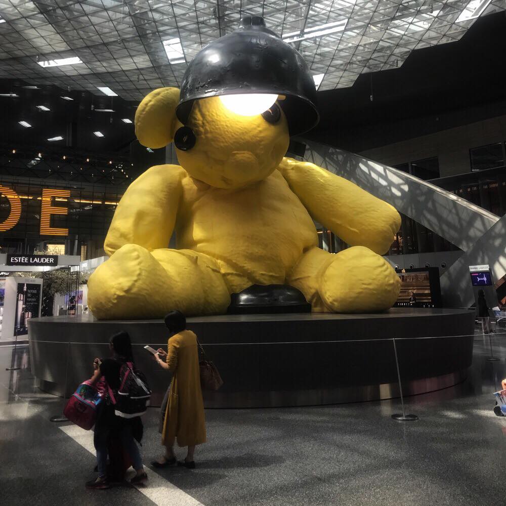 Lamp Bear Doha Airport