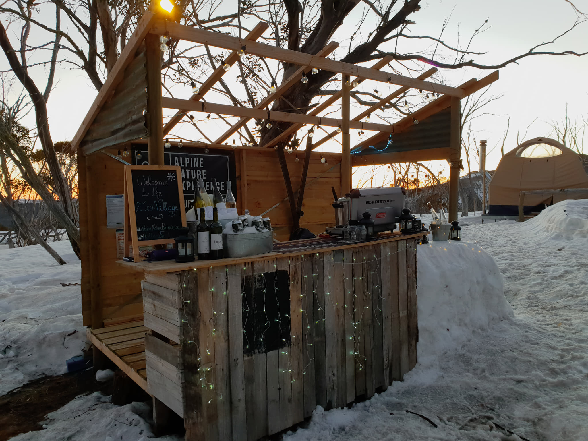 Bar in the snow Alpine National Park