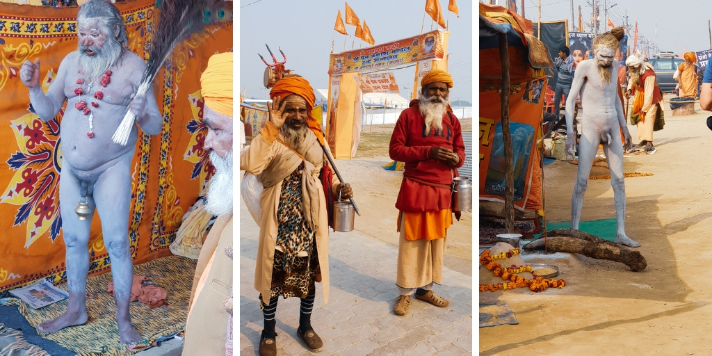 Naga Sadhus  at the Kumbh Mela 2019 in India