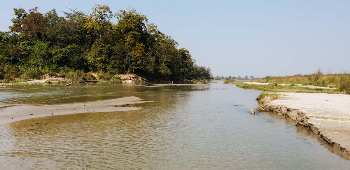 River crossing Jeep Safari Chitwan National Park