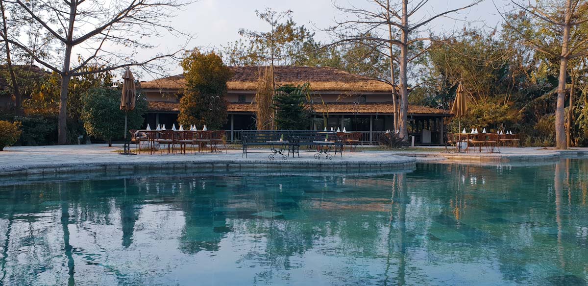 Poolside at Barahi Jungle Lodge