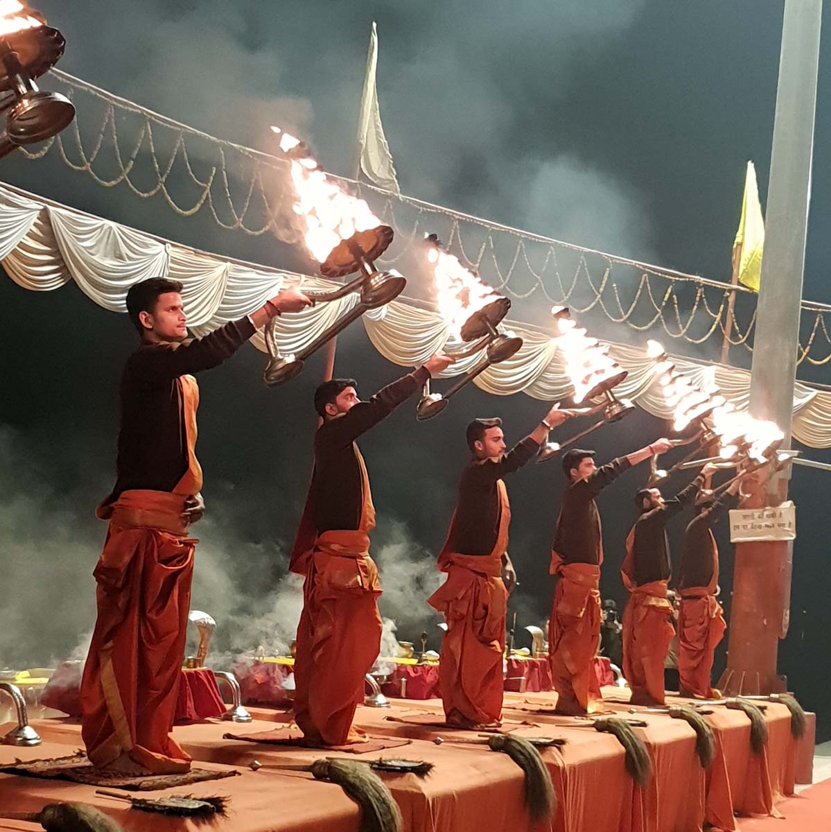 Morning aarti in Varanasi