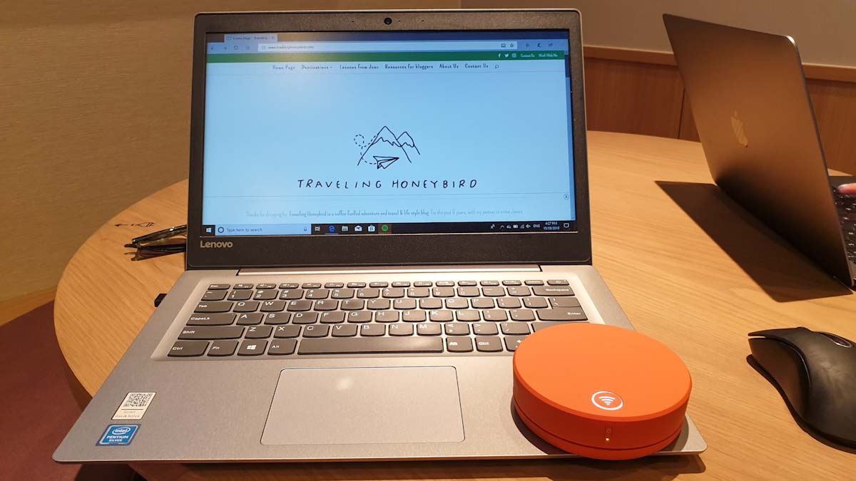 Skyroam in a hostel Skyroam in a hostel