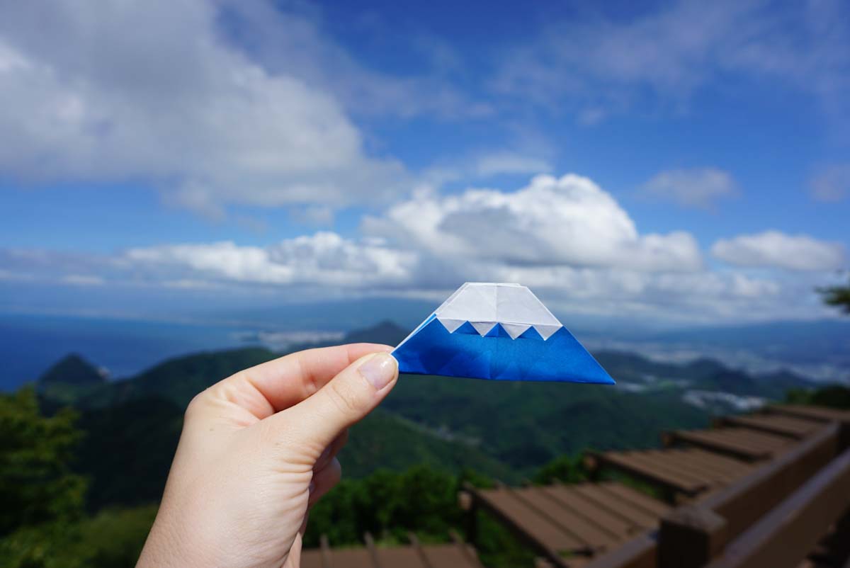 Origami of Mt Fuji in Shizouka Japan